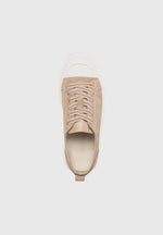 Women's Vienna - Suede Contrast Stitch Sneaker - Beige