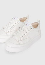 Women's Vienna - Leather Contrast Stitch Sneaker - White