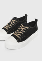 Women's Vienna - Suede Contrast Stitch Sneaker - Black
