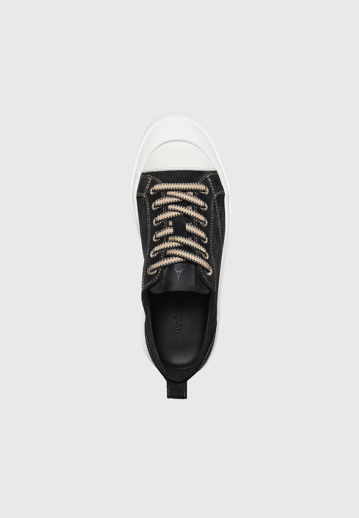 Women's Vienna - Suede Contrast Stitch Sneaker - Black