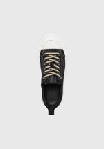 Women's Vienna - Suede Contrast Stitch Sneaker - Black