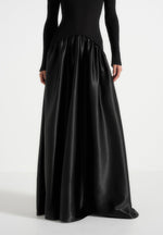 adeline-knit-satin-curved-hem-maxi-dress-black