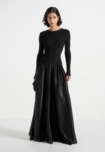 adeline-knit-and-satin-curved-hem-maxi-dress-black