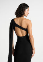 laya-asymmetric-knit-maxi-dress-with-scarf-black