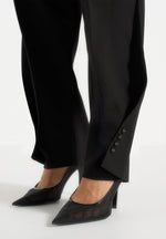 Sophie - Twist Leg Tailored Pants - Black