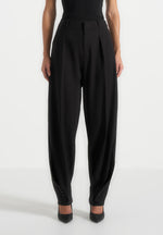 Sophie - Twist Leg Tailored Pants - Black