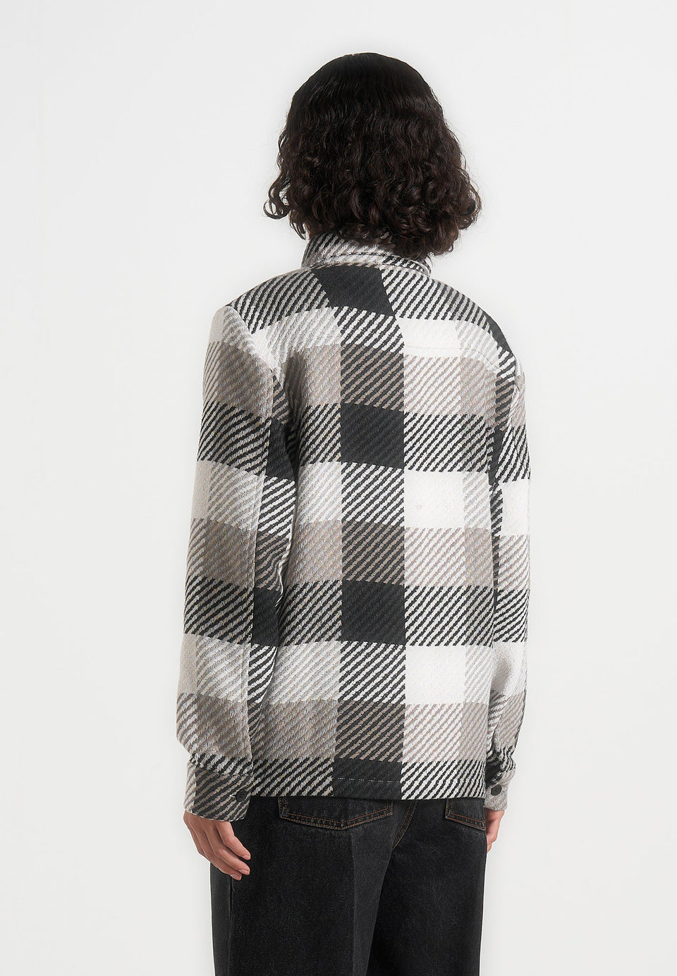 rune-unisex-check-overshirt-black