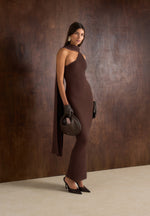 laya-asymmetric-knit-maxi-dress-with-scarf-brown
