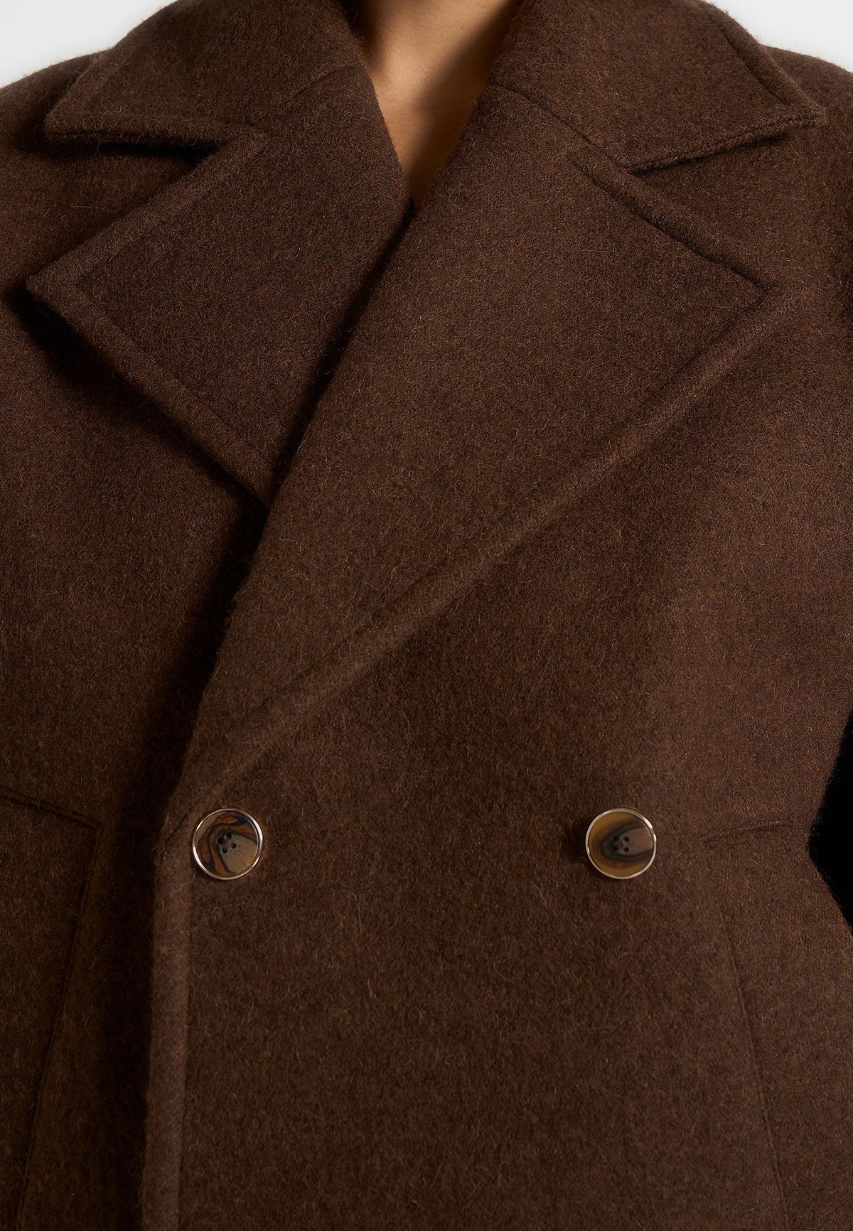 Mika - Unisex Double Breasted Jacket - Brown