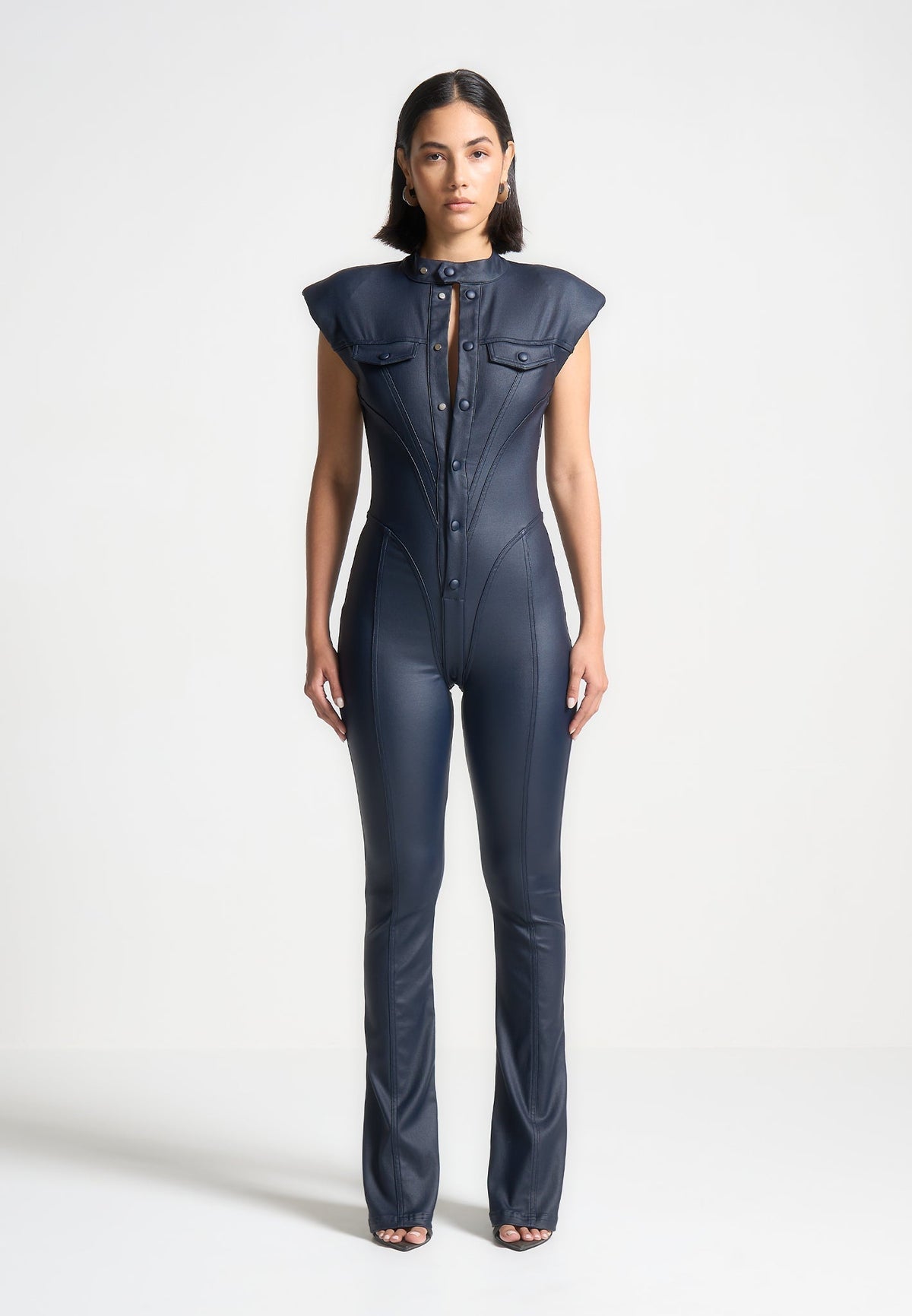 annette-wax-coated-denim-jumpsuit-indigo