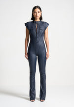 annette-wax-coated-denim-jumpsuit-indigo