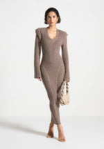 wide-shoulder-knitted-midaxi-dress-taupe-1