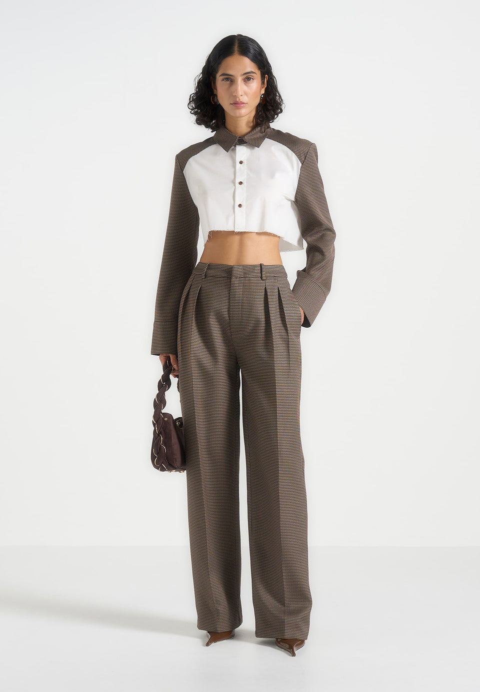 bernadette-houndstooth-cotton-cropped-shirt-white-brown