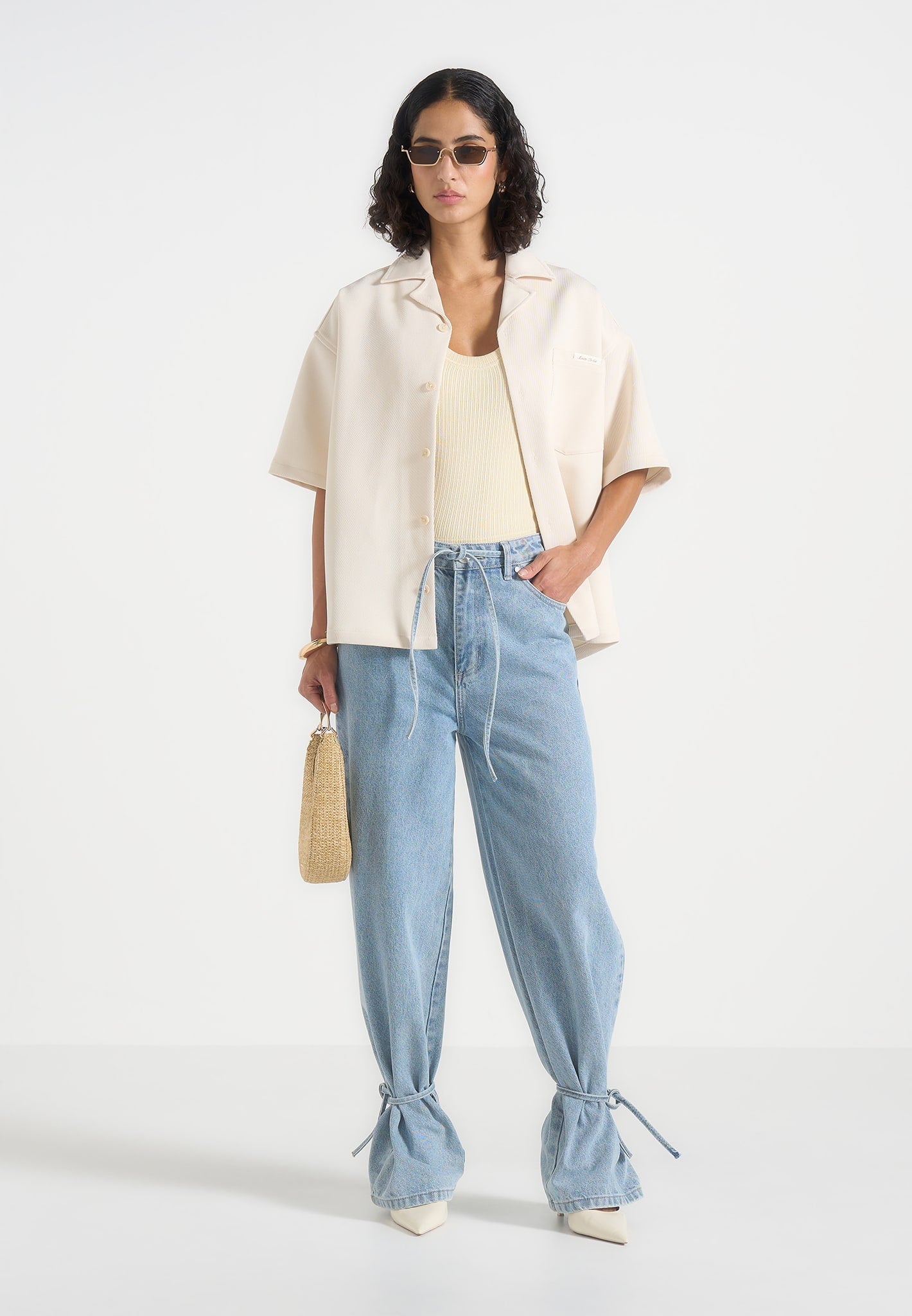Brook - Unisex Signature Twill Boxy Shirt - Cream
