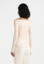 BS003 - Boat Neck Bodysuit - Pale Pink