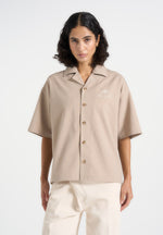 Alexis - Unisex Cote d'Azur Boxy Shirt - Beige