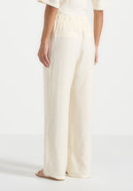 Addison - Unisex Textured Relaxed Fit Pants - Cream