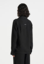 Bailey - Unisex Textured Long Sleeve Shirt - Black