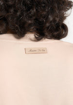 BS002 - Wide Shoulder Bodysuit T-Shirt - Beige