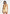 Christelle - Cowl Halter Open Back Rosette Mini Dress - Gold