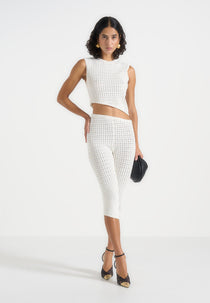 Eugenie - Pointelle Asymmetric Top - Cream