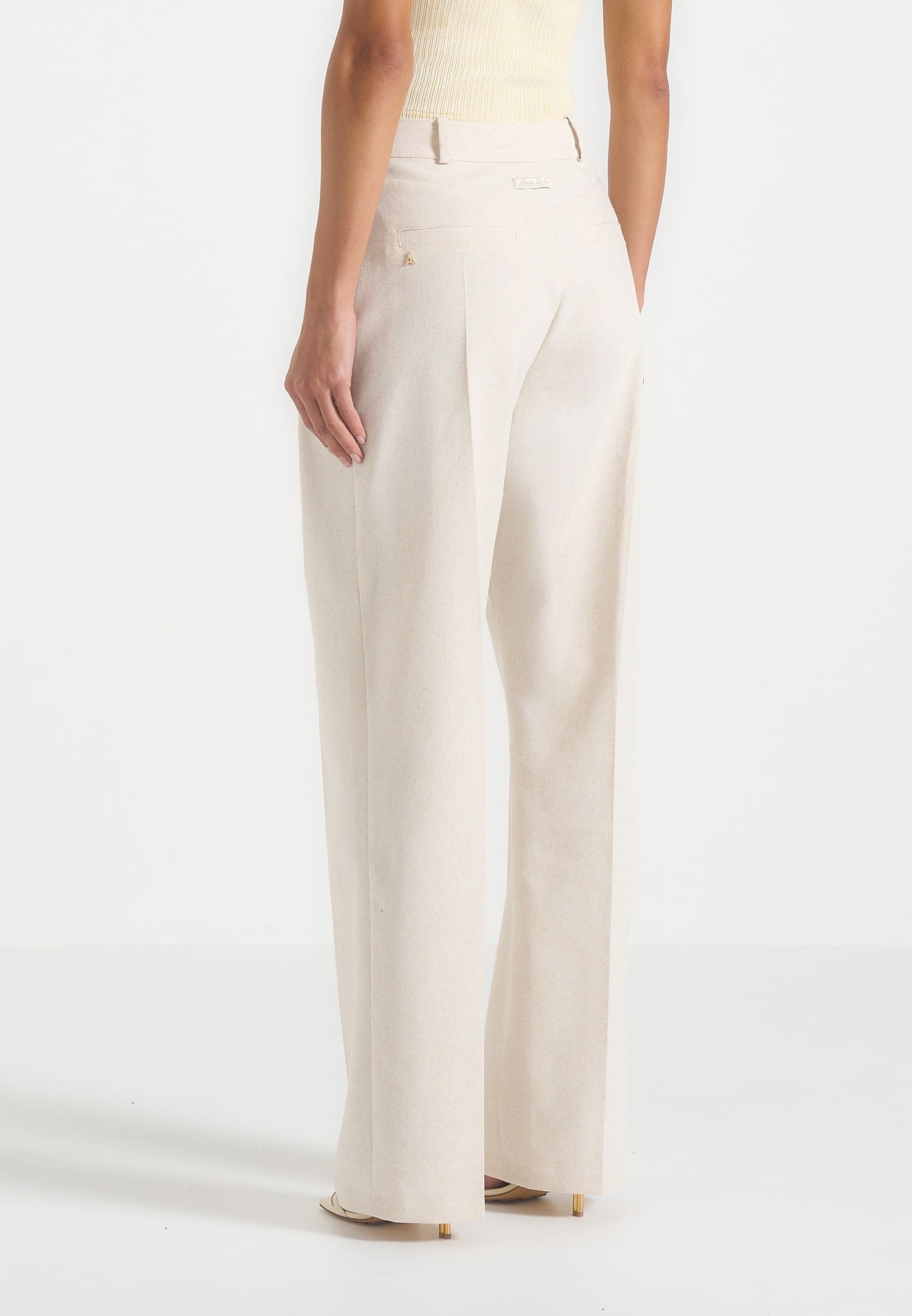 Ingrid - Linen Twin Pleat Pants - Natural