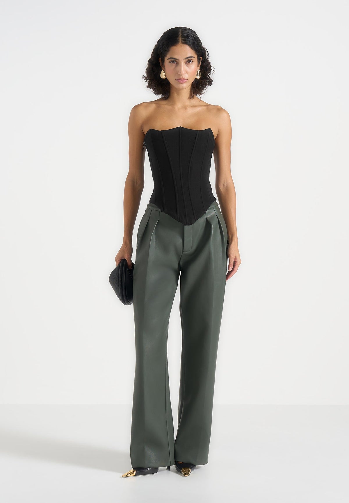 julie-leather-twin-pleat-trousers-olive