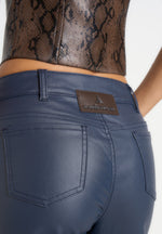 Florence - Wax Effect Jeans - Indigo