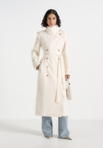 Esther - Trench Coat With Double Belt - White