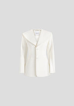 Emy - Shawl Hourglass Blazer - White