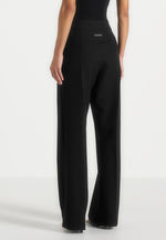 Elsa - High Waisted Tailored Pants - Black