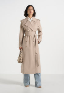 Esther - Trench Coat With Double Belt - Beige