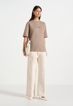 TS001 - Unisex Signature Relaxed Fit Cotton T-Shirt - Taupe