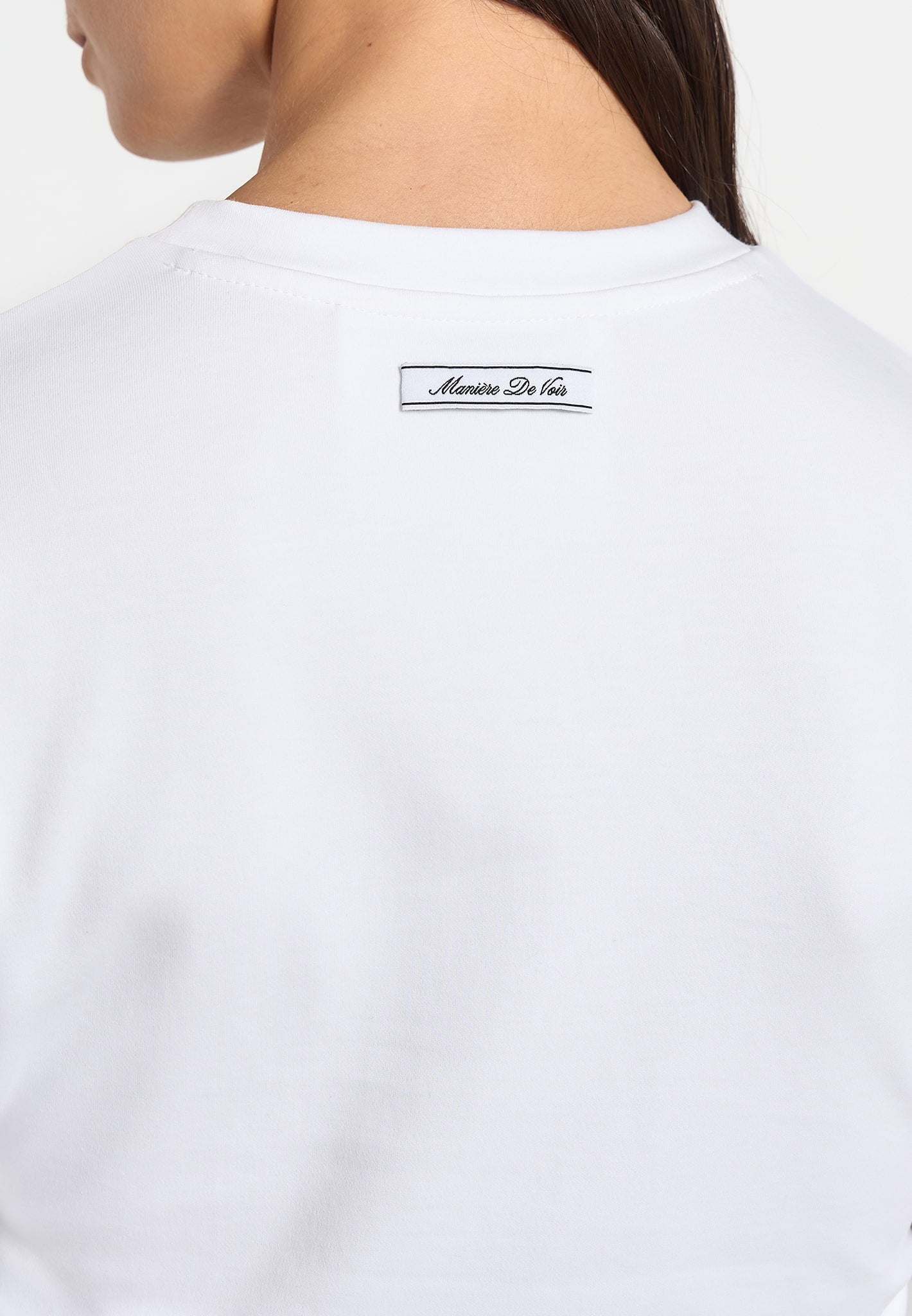 Pauline - Ruched Asymmetric Cotton T-Shirt - White