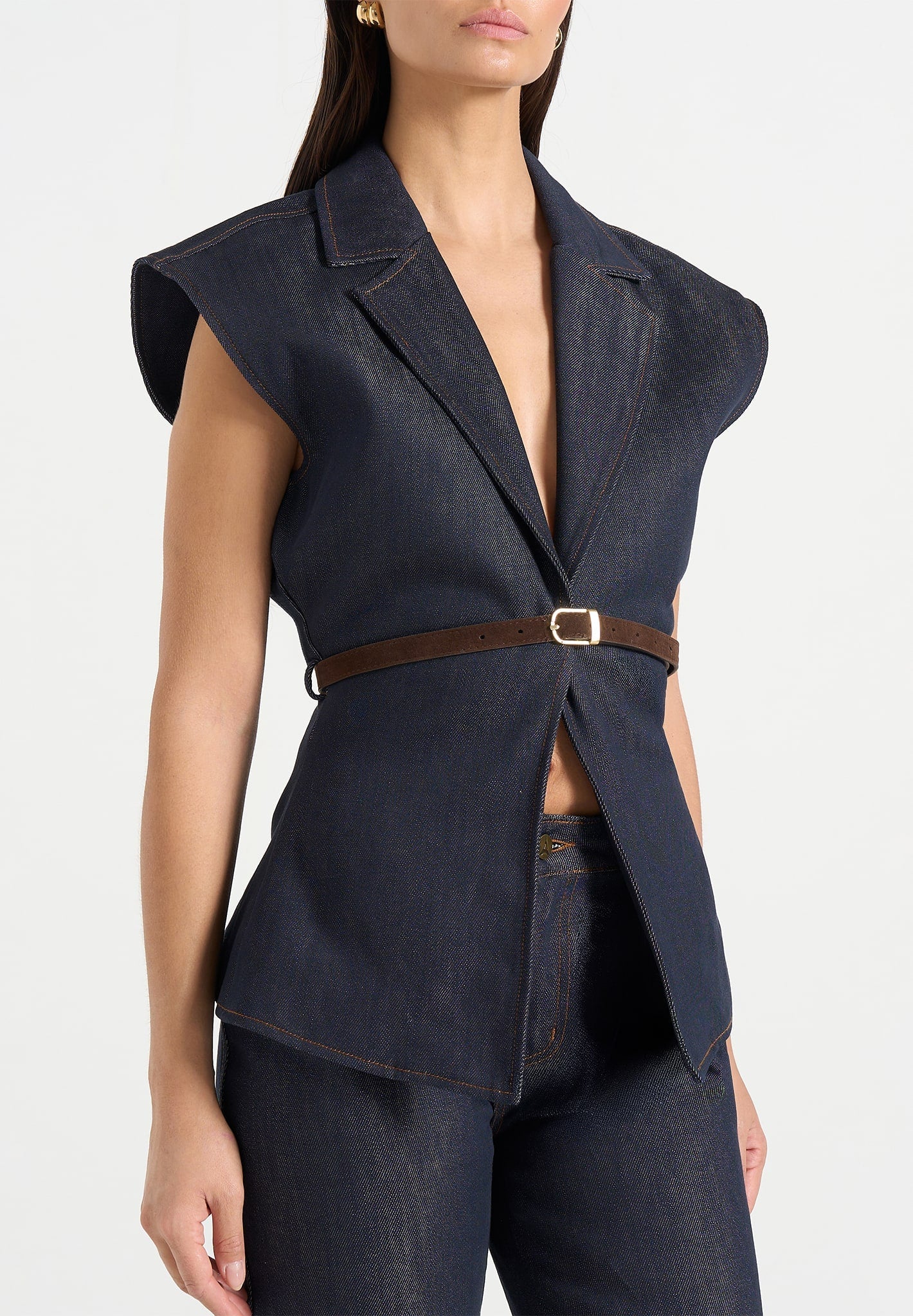 linda-denim-wide-shoulder-cinched-waistcoat-indigo