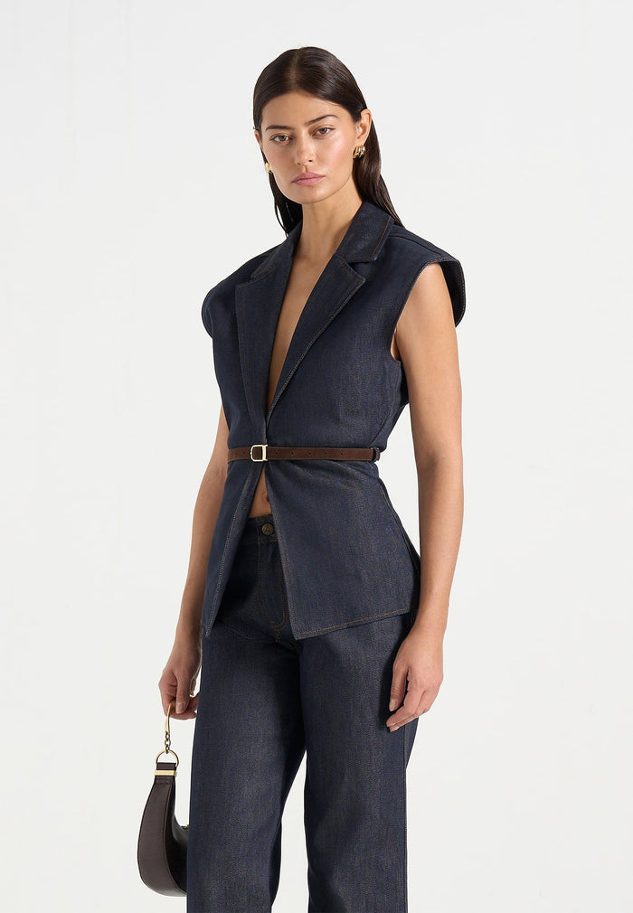 linda-wide-shoulder-cinched-denim-waistcoat-indigo