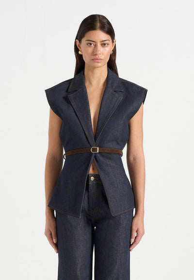 linda-denim-wide-shoulder-cinched-waistcoat-indigo