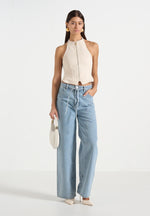 claudette-twill-halterneck-backless-top-cream