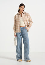 blake-unisex-whipstitch-check-shirt-beige