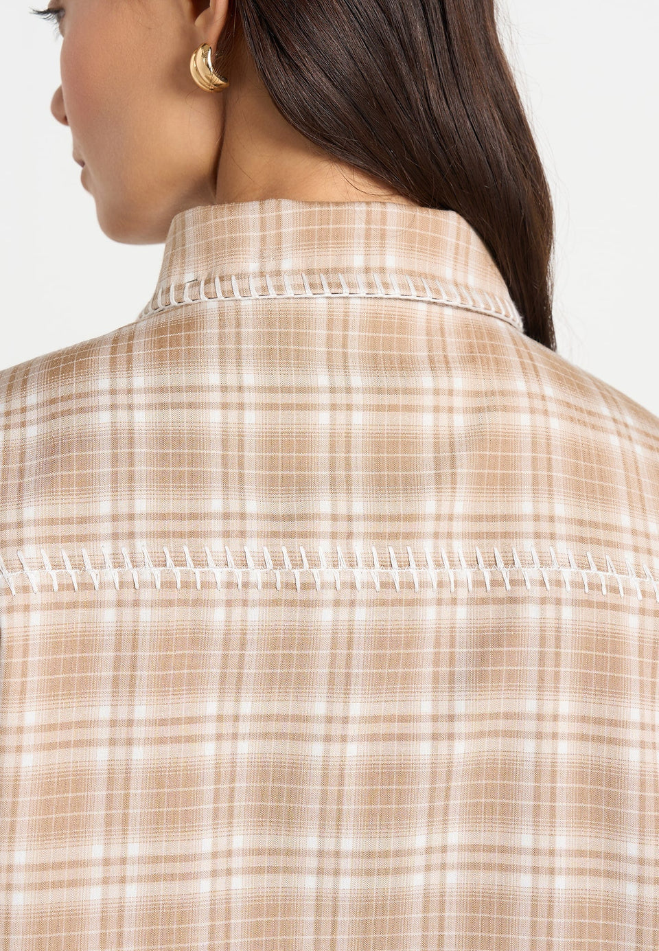 blake-unisex-whipstitch-check-shirt-beige