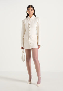 amelie-cinch-button-up-blazer-dress-off-white