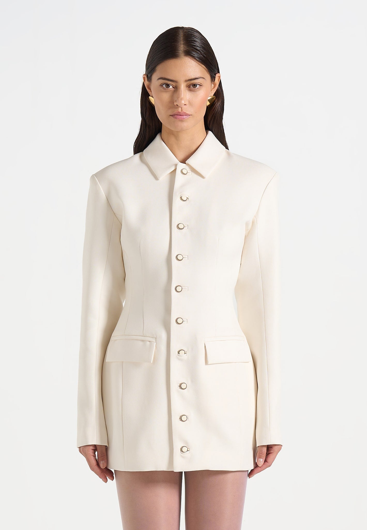 amelie-cinch-button-up-blazer-dress-off-white
