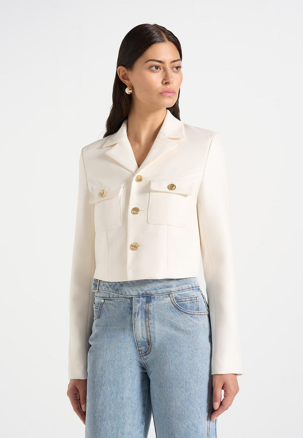 Daphina - Tailored Jacket - Off White