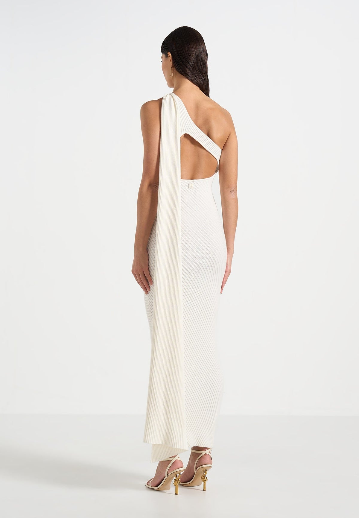 Laya - Scarf Knit Maxi Dress - Cream