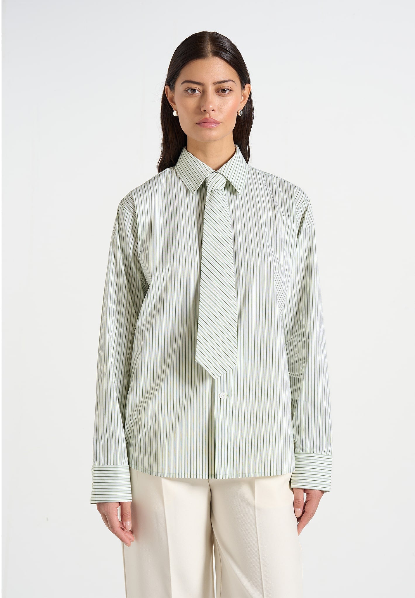 dylan-unisex-pinstripe-long-sleeve-shirt-with-detachable-tie-sage