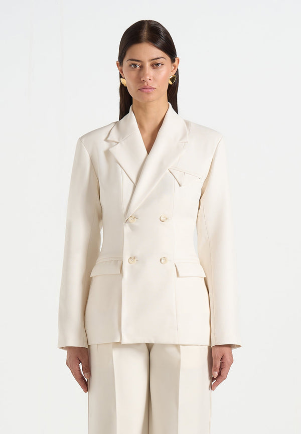 Maia - Double Breasted Blazer - Off White