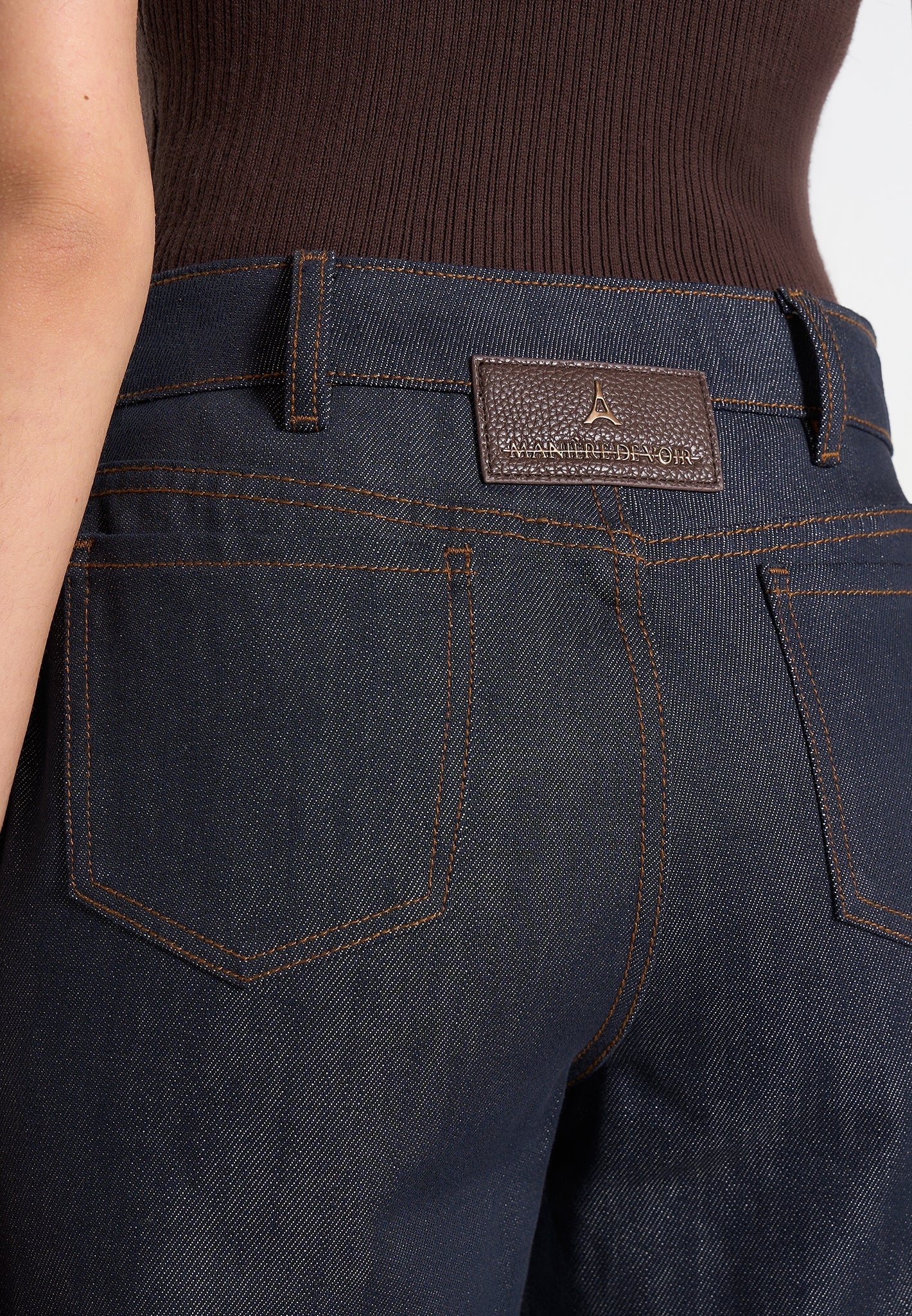 Florence - High Rise Straight Leg Denim Jeans - Indigo