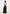 Deborah - Halter Neck Belted Polka Dot Pleat Maxi Dress - Black