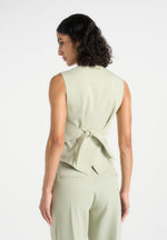 Christine - Tailored Cinched Suit Vest - Sage