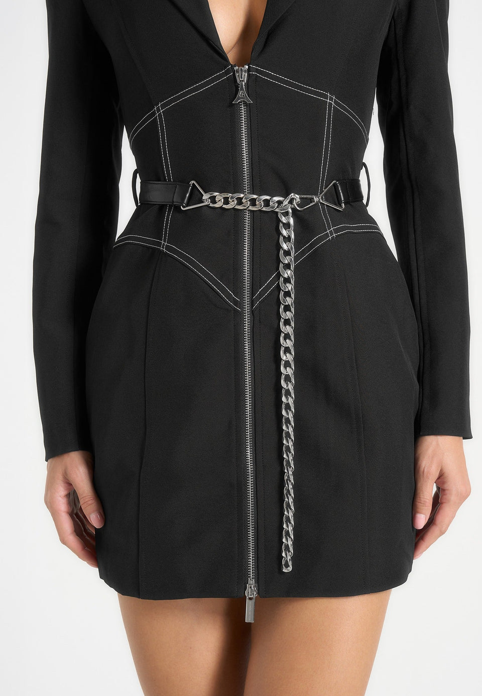 corset-blazer-dress-with-chain-black-2